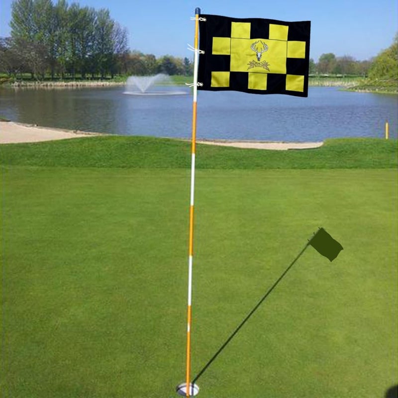 2BUT Standard Tobacco Road Golf Club Pin Flag Practic Putting Green Golf Flag For Backyard Garden Double-Sewn 600D Nylon Miniature Pin Flag (20"x13" Grommet) - Image 4